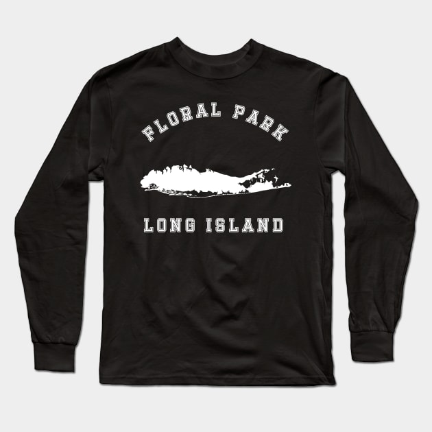 Floral Park Long Island (Dark Colors) Long Sleeve T-Shirt by Proud Town Tees